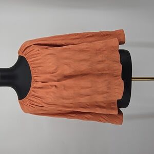 Elizabeth And James Coral Jacquard Flare Sleeve Off The Shoulder Blouse Size XS